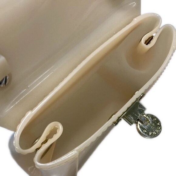 Auth FURLA Candy Beige Rubber Handbag - Picture 10 of 16